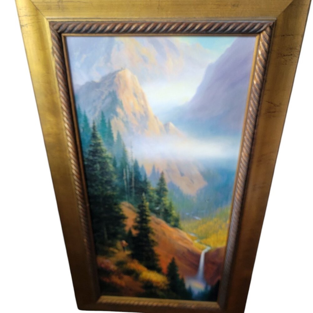 Charles H. Pabst Giclee Reproduction Print on Canvas, Out of the Woods Signed